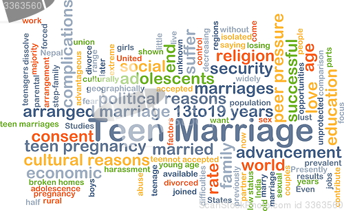 Image of Teen marriage background concept