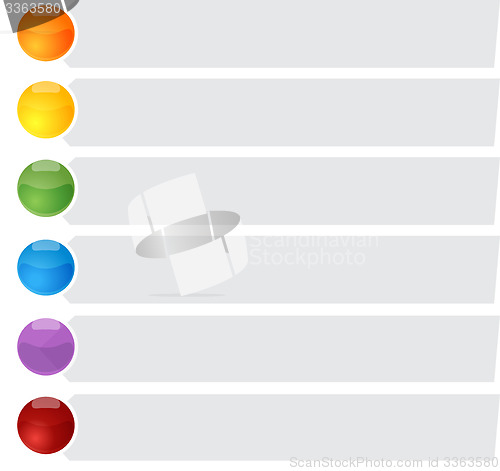 Image of Six Blank business diagram bullet liet illustration