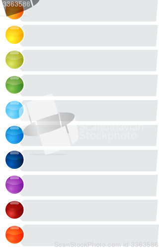 Image of Ten Blank business diagram bullet liet illustration