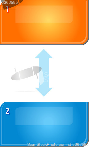 Image of Two Blank business diagram circular relationship illustration