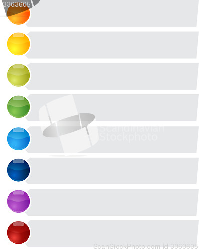 Image of Eight Blank business diagram bullet liet illustration