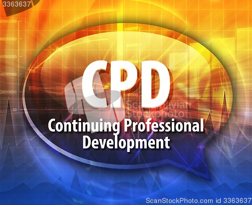 Image of CPD acronym word speech bubble illustration