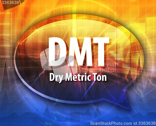 Image of DMT acronym word speech bubble illustration