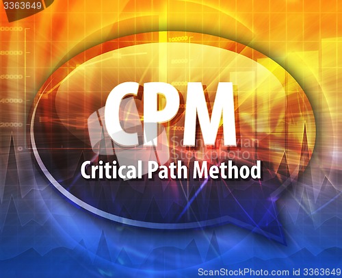Image of CPM acronym word speech bubble illustration