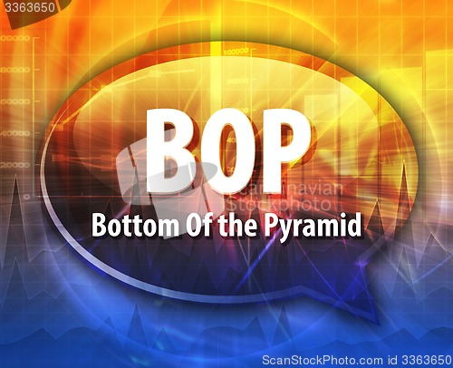 Image of BOP acronym word speech bubble illustration