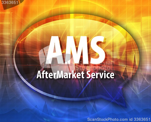 Image of AMS acronym word speech bubble illustration