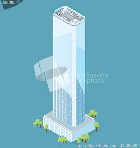 Image of Vector 3d Flat Isometric Office Building