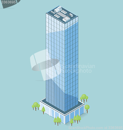 Image of Vector 3d Flat Isometric Office Building