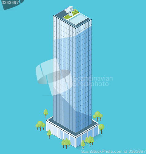 Image of Vector 3d Flat Isometric Office Building