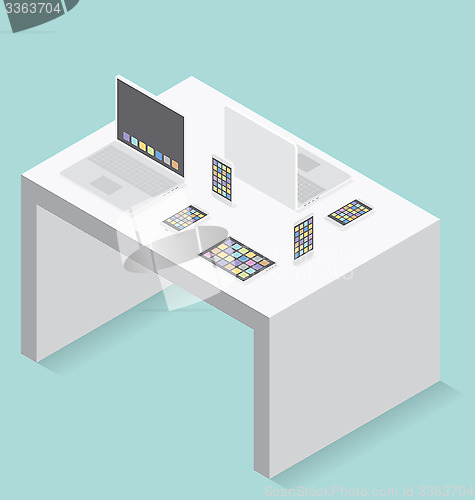 Image of Vector 3d Flat Isometric Gadget Concept