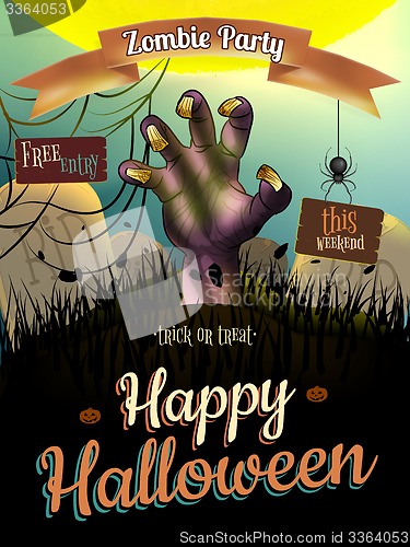 Image of Halloween poster for holiday. EPS 10
