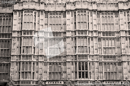 Image of old in london  historical    parliament glass  window    structu