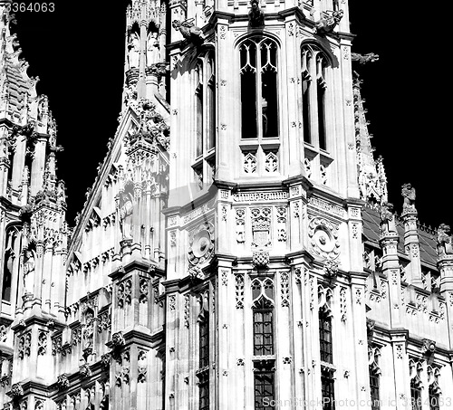 Image of in london old historical    parliament glass  window    structur