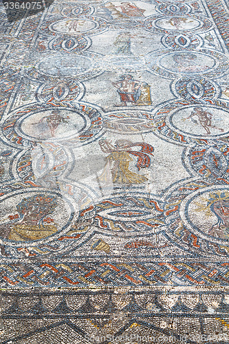 Image of roof mosaic in the old city morocco  and history travel