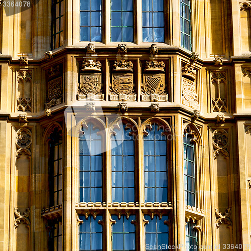 Image of old in london  historical    parliament glass  window    structu