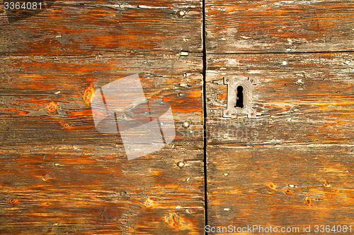 Image of abstract  house  door     in italy  lombardy   column  the red r