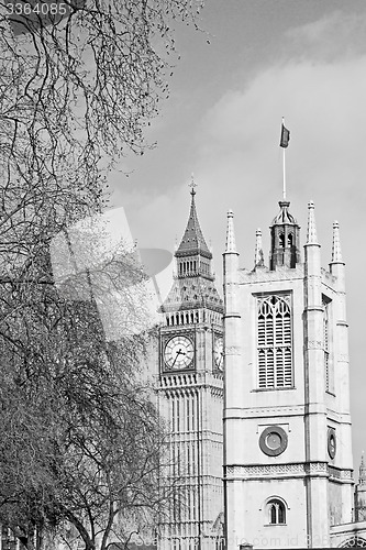 Image of london big ben and historical old construction england  aged cit