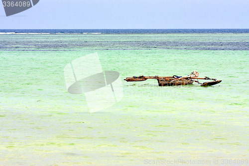 Image of beach   in   indian ocean tanzania      sand isle  sailing