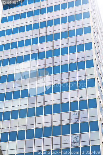 Image of blue window and sky abstract