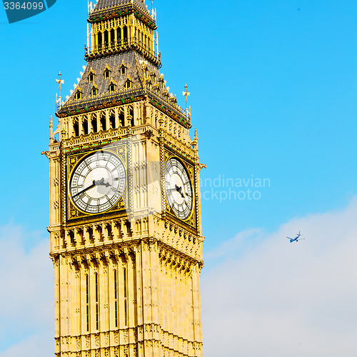 Image of london big ben and historical old construction england  aged cit