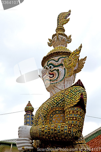 Image of demon in the temple bangkok sky  warrior monster