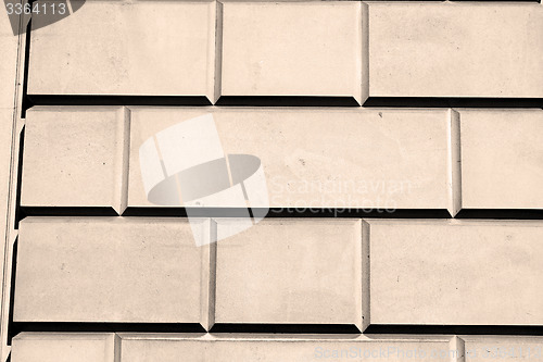 Image of in london abstract    texture of a ancien wall and ruined brick