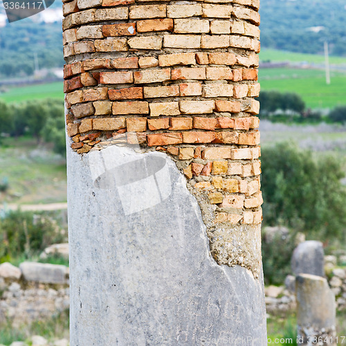 Image of old column in the africa sky history and nature