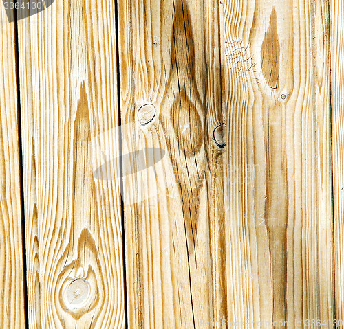 Image of nail dirty stripped paint in the brown wood door and rusty  yell