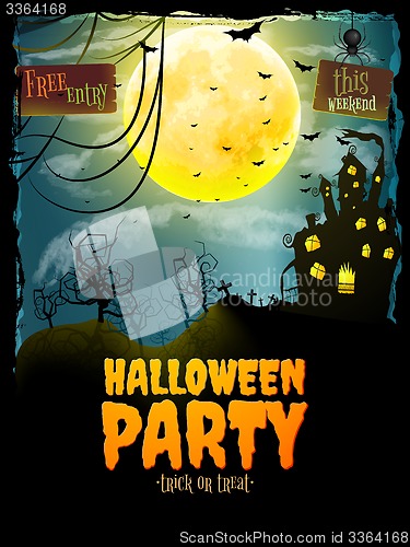 Image of Halloween party poster. EPS 10