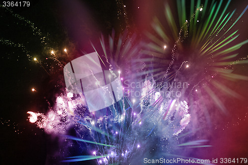 Image of bright multicolor fireworks