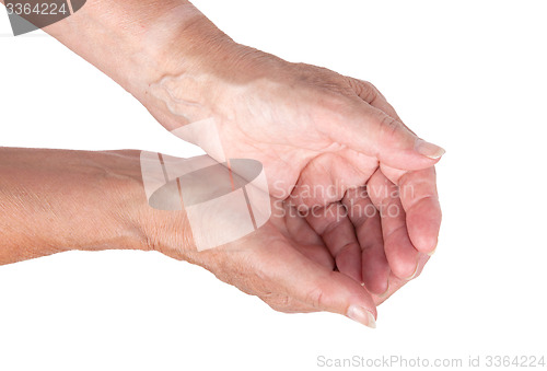 Image of Hand of an old woman