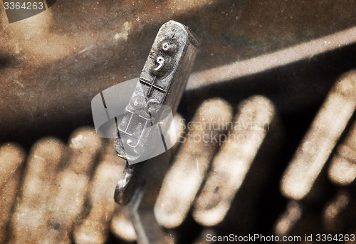 Image of IJ hammer - old manual typewriter - warm filter