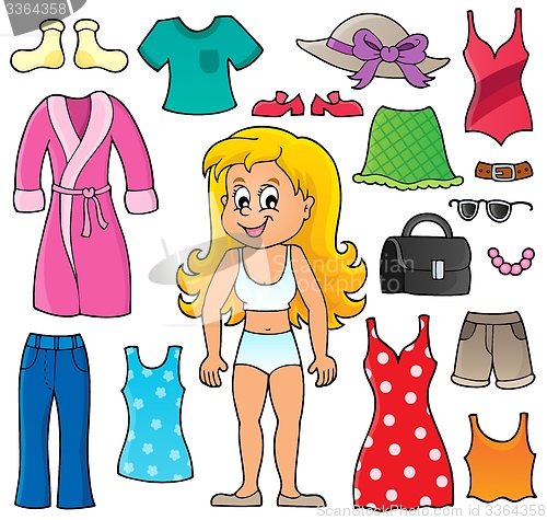 Image of Girl and clothes theme set 1
