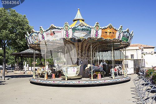 Image of Vintage wooden carousel