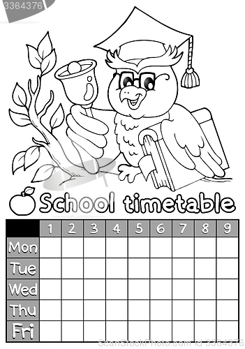 Image of Coloring book timetable topic 4