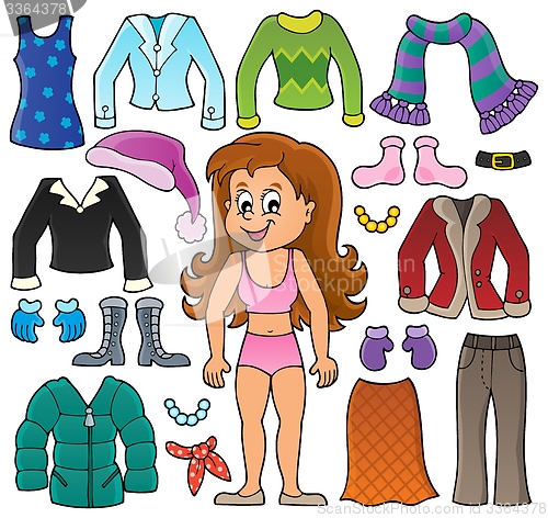Image of Girl and clothes theme set 2