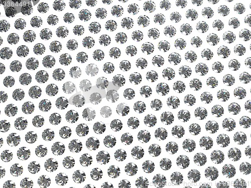 Image of Shining diamonds pattern isolated on white