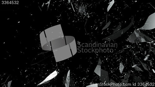 Image of Shattered or cracked glass on black