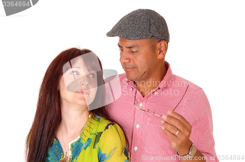 Image of Couple looking at each other.