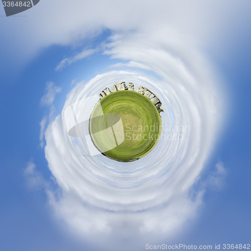 Image of tiny planet Stonehenge