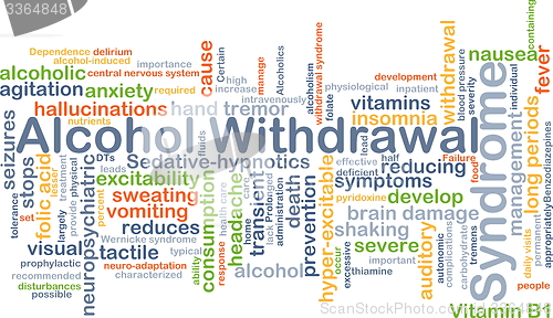 Image of Alcohol withdrawal syndrome background concept