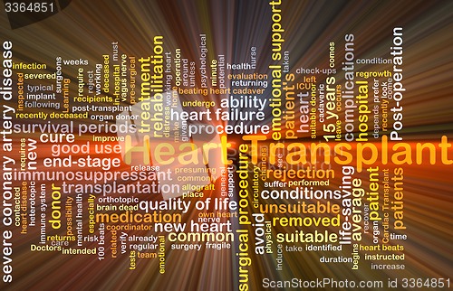 Image of Heart transplant background concept glowing