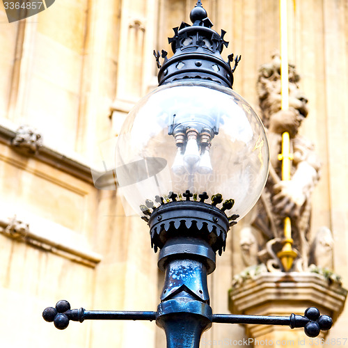 Image of europe in the wall of london lantern and abstract illumination