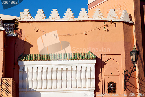 Image of line in morocco  tile and colorated   abstract