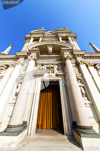 Image of lombardy    in  the busto arsizio  old   church  closed brick to