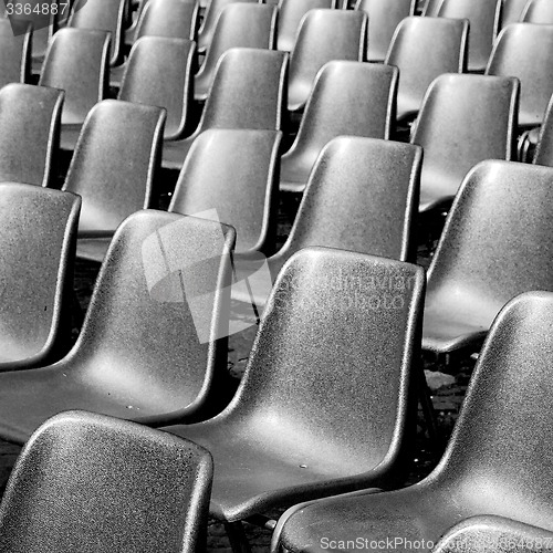 Image of empty seat in italy europe background black  texture