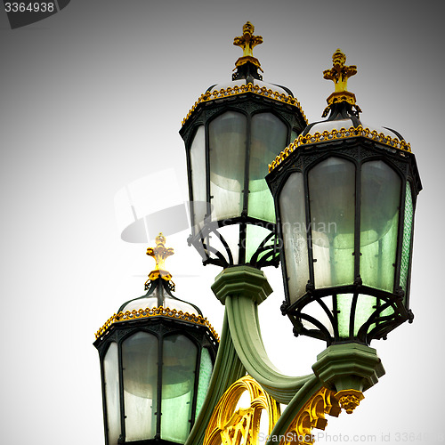 Image of europe in the sky of london lantern and abstract illumination