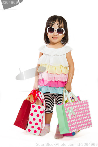 Image of Asian Kid with shopping bag