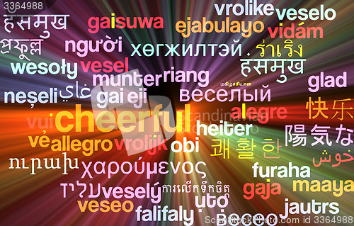 Image of Cheerful multilanguage wordcloud background concept glowing