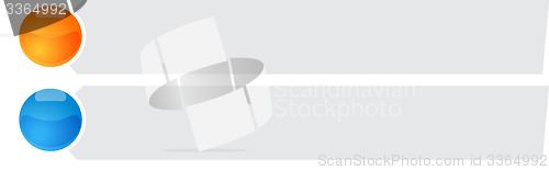Image of Two Blank business diagram bullet liet illustration